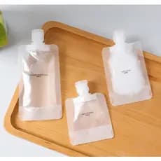 KIT 6 PCS saco frasco multiuso plástico 100 ml/50ML para amostras de embalagem de loção dobrável para viagem