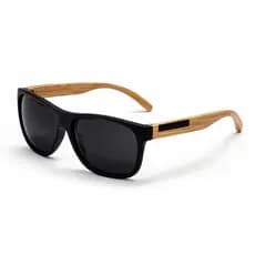 Óculos de Sol Valoren Timber Black Haste Madeira Premium Estiloso Leve Confortável Masculino Feminino