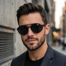 Óculos de Sol Masculino Estilo Alok Futurista Preto