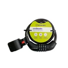 Cadeado De Segredo Bike Elleven Espiral 1m X 12mm C/ Suporte