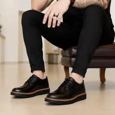 Sapato Social Masculino Oxford Preto com Conforto e Design Clássico
