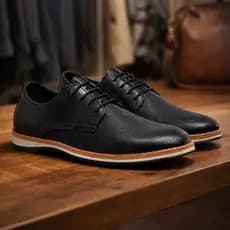 Sapato Oxford Social Casual Derby Confortavel Masculino Preto Marrom Esporte Fino Elegante Trabalho Confortável