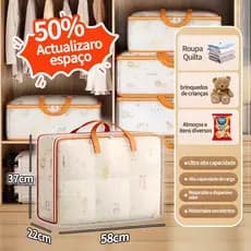 KIT 1/2/3/4 Sacos para cobertores com zíper são usados ​​para organizar o guarda-roupa e guardar roupas 60*25*50cm