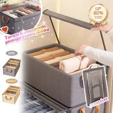KIT 1/2/3 Organizador de guarda-roupa dobrável com tampa, usado para guardar roupas e roupas íntimas 47*28*20cm