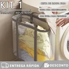 Cesto Dobrável para Lavanderia | Pendurável/Com Alças | Limpeza Fácil, Espaço Compacto tamanho：40*26*40cm