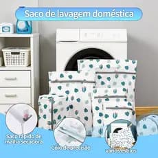 Conjunto de sacos para roupa suja - adequados para roupas e roupa íntima, reutilizáveis.