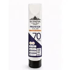 Protetor Solar FPS 70 Ecenzya GOLD 150ml Toque Seco Imediato Sem Oleosidade Uso Diário UVA UVB