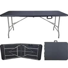 Mesa Dobrável Vira Maleta Portátil Jardim Camping 1,80m