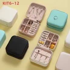 Kit 6/8/10/12 Porta Jóias Portátil Mini Maleta Estojo Organizador Brincos Bijuterias Colares Anéis