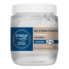 Gel fixador de penteados para cabelos 200g uso diário D-Pantenol D'agua Natural