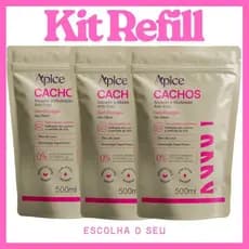 Ativador e Modelador Anti-Frizz Cachos Ápice Refil 500g | Escolha 1, 2 ou 3 Unidades
