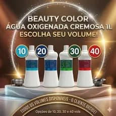 Água Oxigenada Cremosa Beauty Color 1L - Escolha o Volume! (10,20,30 e 40vols)