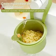 Filtro De Resíduos De Cozinha , Cesta Removível Criativa Para Pendurar Pia , Fácil De Limpar