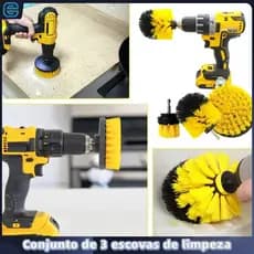 Escova de limpeza para furadeira elétrica Conjunto de 3 peças Acessórios para ferramentas Ferramentas de limpeza Cozinha