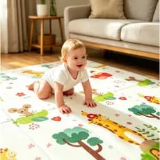 2X1.8M Tapete infantil dupla face dobrável impermeável antiderrapante e anti-impacto