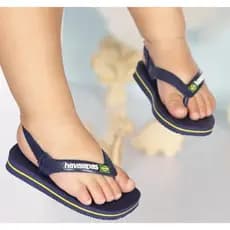Chinelo Havaianas Infantil Baby Brasil Logo Infantil com Elástico Promoção Imperdivel