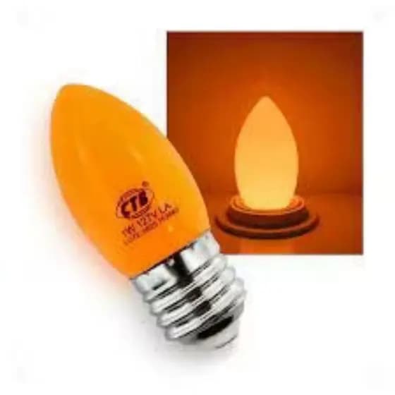 Lâmpada Vela Led 1W LARANJA 127v