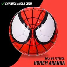 Bola de Futebol Infantil Homem-Aranha Tamanho 5 Costurada e Resistente para Pequenos Heróis
