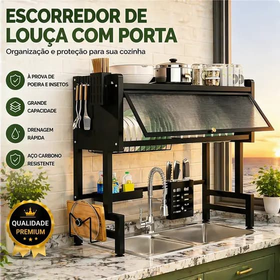 Prateleira Para Pia De Cozinha 3 Camadas/2 Camadas Escorredor Louça Suspenso Organizador De Pia 65CM