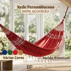 Rede de Descanso Pernambucana 100% Algodão Premium Várias Cores