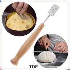 Cortador de pão Baguette faca europeia faca de planejamento de pão doméstico ferramenta útil lâmina substituível