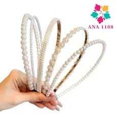 KIT 5  PCS Tiara de Pérolas / Arquinho de Perolas - Acessórios femininos de cabelo