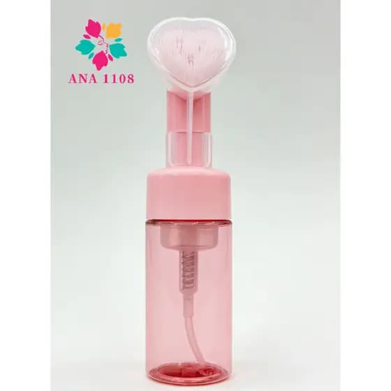 PUMP  COM ESCOVA DE SILICONE PARA LIMPEZA FACIAL SKINCARE 100MLRosa E 150MLRosa/Branco-XG 90