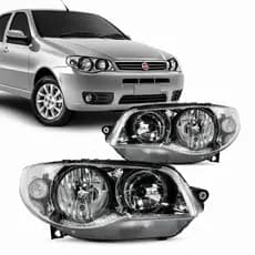 Farol Palio G3 2004 a 2015 Celebration Zoião Cromado Foco Duplo H7/H7 Lado Direito/Esquerdo