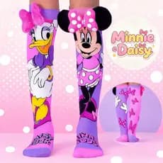 Meias Altas 3D da Minnie e da Daisy para Crianças EHC3 com Personagens Fofos e Divertidos para Presentes Infantis WO1U