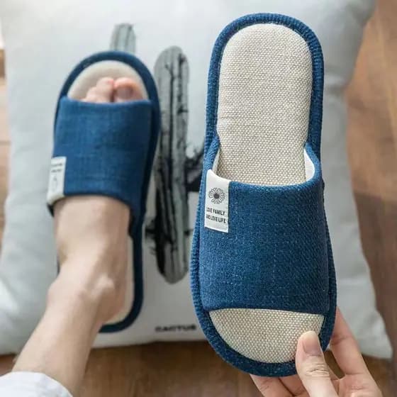 Chinelos masculinos de verão para uso doméstico, antiderrapantes para uso interno, adequados para todas as estações, ide