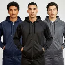 Blusa de Frio Com Touca Corta Vento Forrada Com Blusa Com Ziper E Bolsos Jaqueta de Frio
