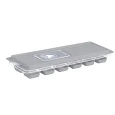 Forma de Gelo com Tampa Plasvale Enche Fácil - Base em Silicone Desenforma Fácil e Tampa Antiderramamento - BPA Free
