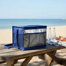 Bolsa Térmica Mor 20 Litros Azul Marinho - Com Bolso Externo e Isolamento Térmico - 30 Latas