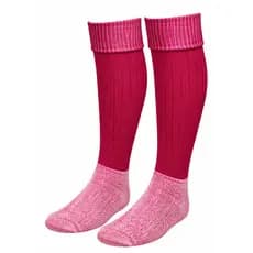 Meião Futebol Cano Alto 37/43 Campo Quadra Jogador Solado Algodão Rosa Pink