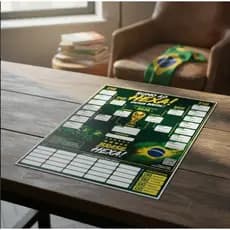 Kit Tabela Copa Do Mundo 2026 Adesiva A4 Rumo Ao Hexa Vinil