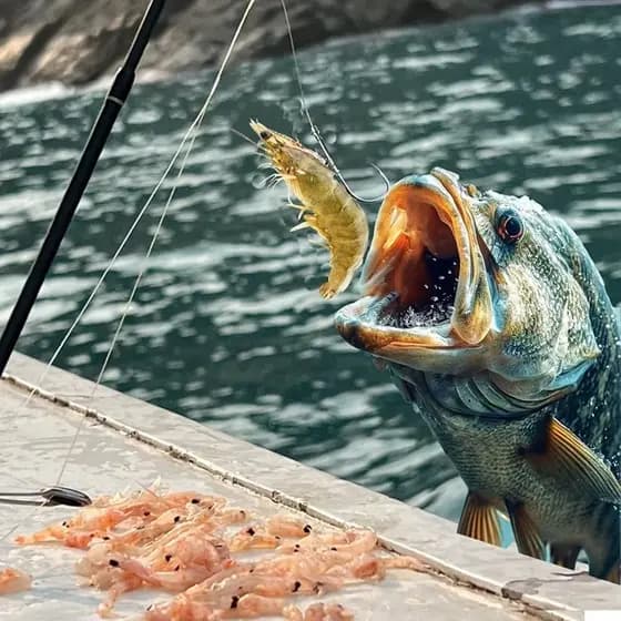 10 anzol 2/0 para iscar camarão vivo para pesca de robola, espada, pescada e outros