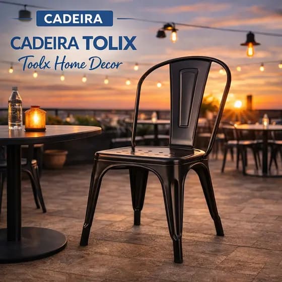 Cadeira Tolix Industrial Aço Carbono Sala Jantar Cozinha Bar Colorida Toolx Home  - Envio Imediato