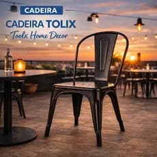 Cadeira Tolix Industrial Aço Carbono Sala Jantar Cozinha Bar Colorida Toolx Home  - Envio Imediato