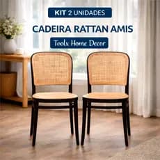Cadeira Rattan Amis Toolx Home Decor Kit 2 Unidades Envio Imediato