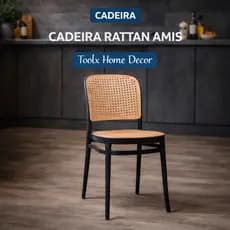 Cadeira Rattan Amis Toolx Home Decor Polipropileno Empilhável 120kg | Envio Imediato