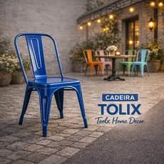 Cadeira Iron Tolix Colorida Decorativa pra Cozinha e Área Gourmet Envio Imediato