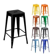 Banqueta Tolix Stool Iron Design Industrial Sem Encosto Unidade