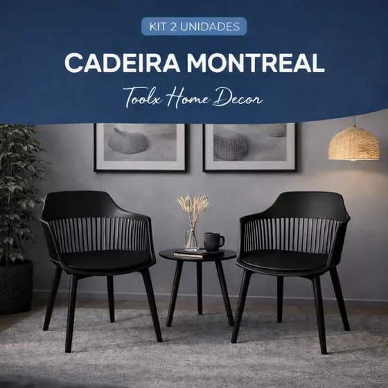 Kit 2 Cadeiras Montreal Marcela | Design Moderno | Envio Imediato | Toolx Home Decor