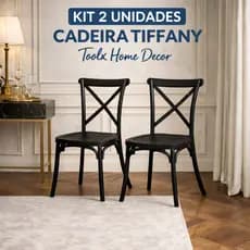 Kit 2 Cadeiras Tiffany Pretas Design Clássico Resistente | Envio Imediato – Toolx Home Decor