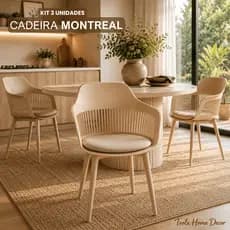 Kit 3 Cadeiras Marcela Montreal Sala Jantar Premium Envio Imediato
