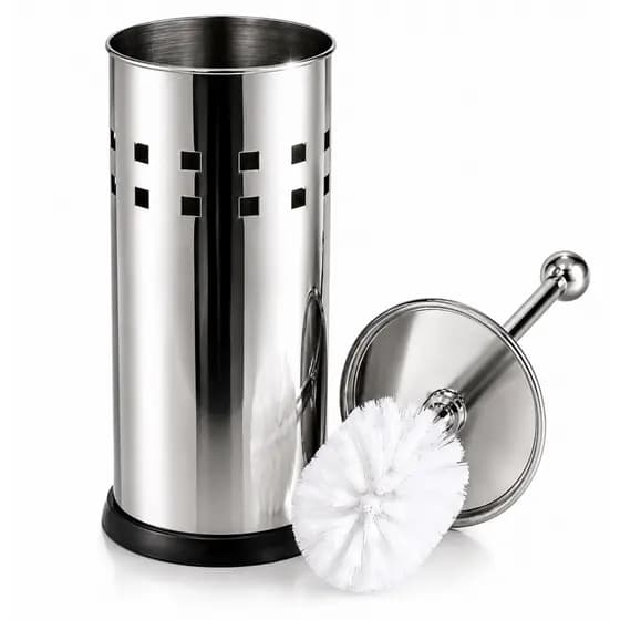 Escova De Vaso Sanitária De Inox Com Suporte Base Hizienizacao