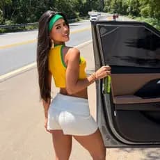 Cropped Feminino Regata Brasil Copa do Mundo Malha Canelada Tendência Fashion