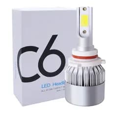 Par de Lâmpadas C6 Super Led 6000K H1 H3 H4 H7 H11 H13 H16 H27 HB3 HB4 12V a 24V