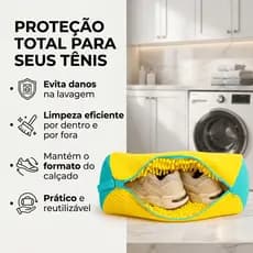 Saco Para Lavar Sapato Tênis Máquina de lavar Limpeza Anti Deformação Viagem Lavanderia-2pcs
