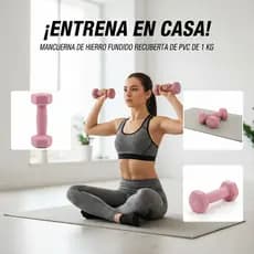 Rosa Par Halter 1KG Sextavado -Musculação Academia Funcional Peso Para Braço Treino em Casa Musculação Treino em Casa